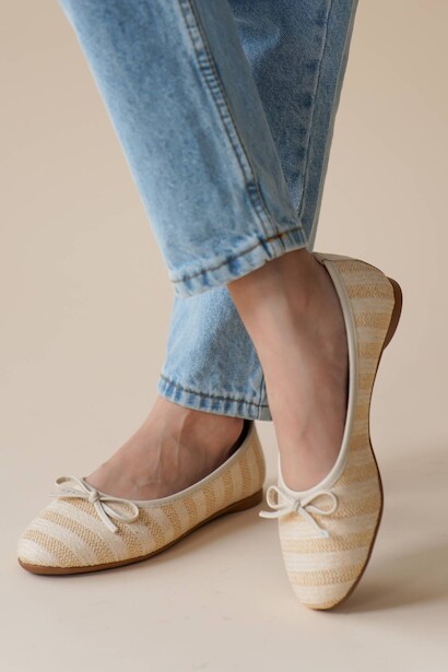 Kadın Düz Hasır Babet Giorna 