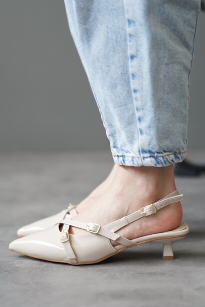 Kadın Çift Biyeli Mini Topuklu Ayakkabı Seeroi 