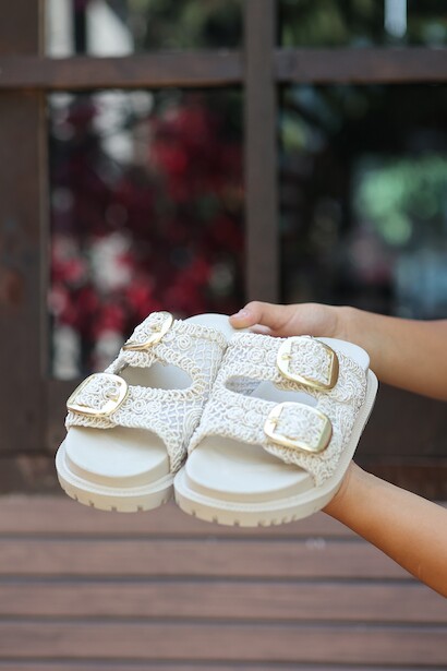 Kadın Çit Toka Dantelli Terlik Mia 