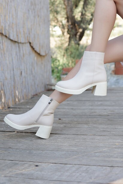 Kadın Fermuarlı Orta Topuklu Bot Groia 