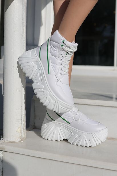 Kadın Yüksek Taban Spor Bot Alicia  Beyaz 4