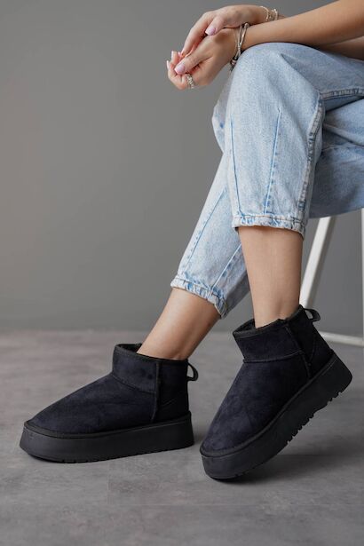 Kadın Kalın Taban İçi Kürklü Bot Stelvi 