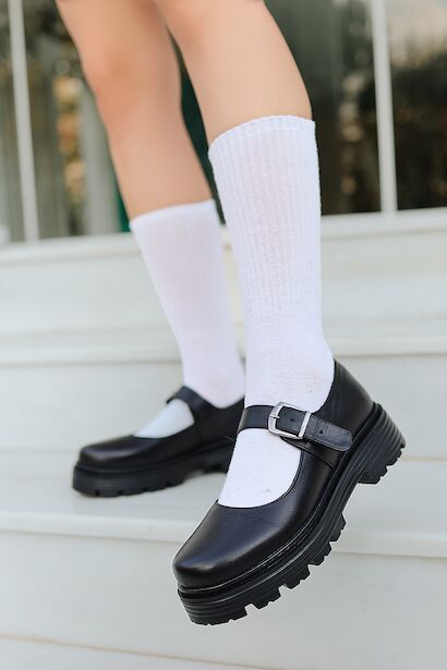 Kadın Tek Baretli Hakiki Deri Loafer Balerin 