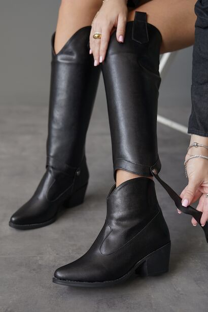 Kadın Sivri Burun Topuklu Çizme Ve Bot Sakie 