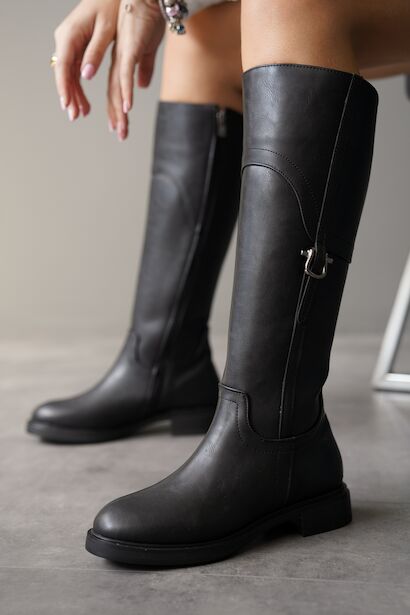 Kadın Sade Tokalı Düz Çizme Ezzie 