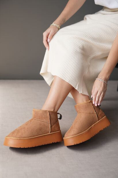 Kadın Kalın Taban İçi Kürklü Bot Stelvi 