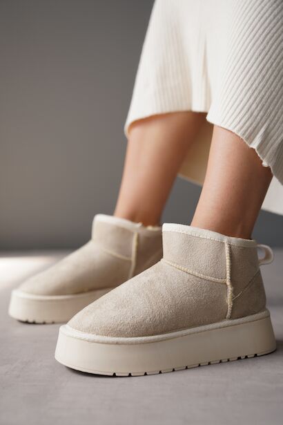 Kadın Kalın Taban İçi Kürklü Bot Stelvi 