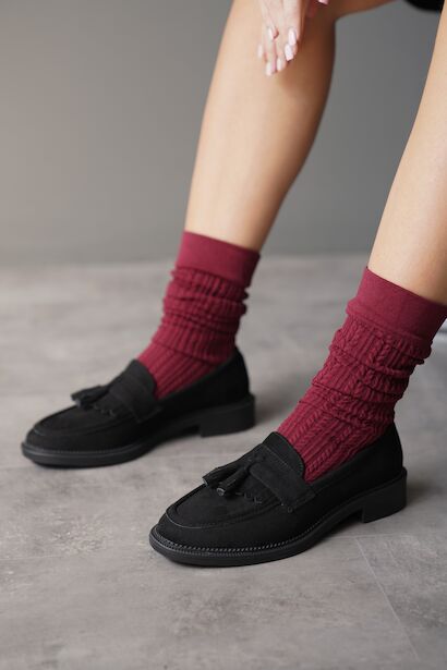 Kadın Püskül Tokalı Loafer Günlük Ayakkabı Livora 