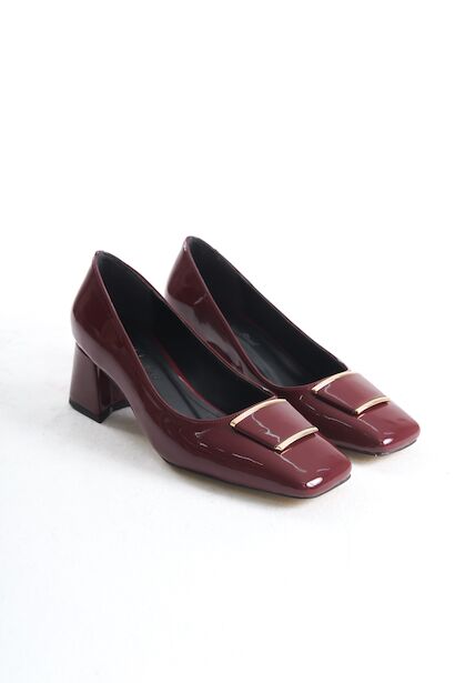 Kadın Kare Tokalı Kısa Topuklu Ayakkabı Missia 