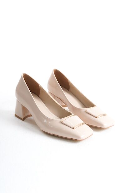 Kadın Kare Tokalı Kısa Topuklu Ayakkabı Missia 