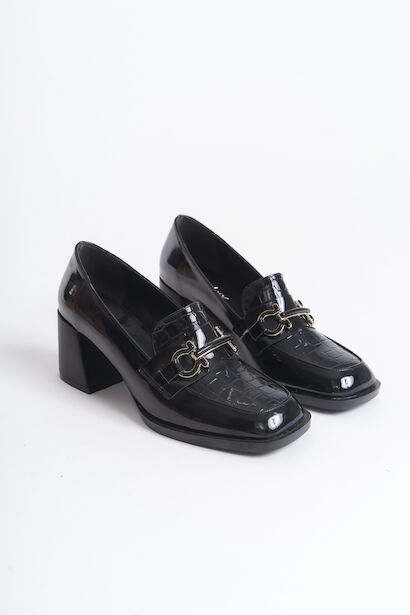 Kadın Toka Detay Kalın Topuklu Loafer Loarne 