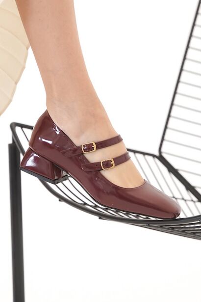 Kadın İki Baret Kısa Topuklu Ayakkabı Alara 