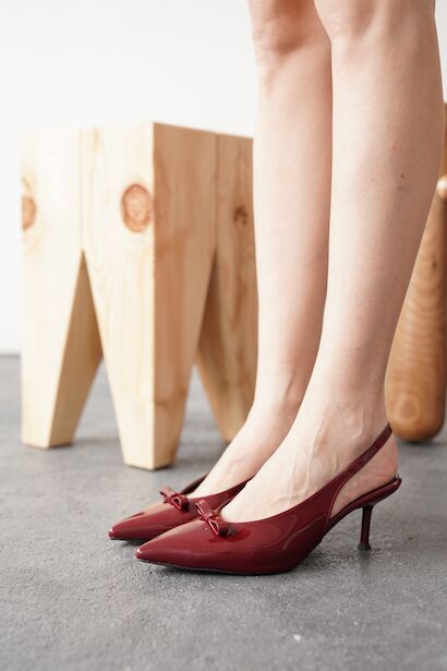 Kadın Papyon Detaylı Sivri Burun İnce Topuklu Ayakkabı Sion 