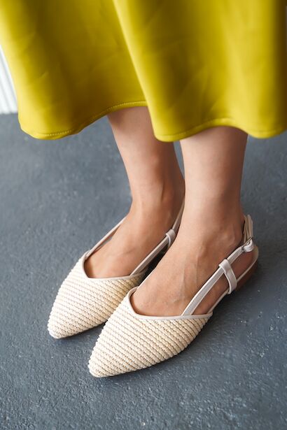 Kadın Arkası Açık Hasır Kadın Babet Ronia 