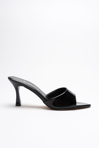 Kadın Sivri Burun Açık Topuklu Terlik Leni 