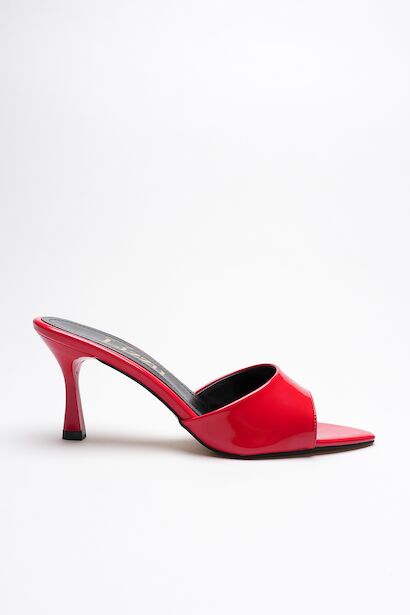 Kadın Sivri Burun Açık Topuklu Terlik Leni 