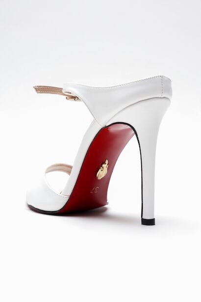 Kadın Sivri Burun Yazlık İnce Topuklu Ayakkabı Yore  Beyaz Rugan  4