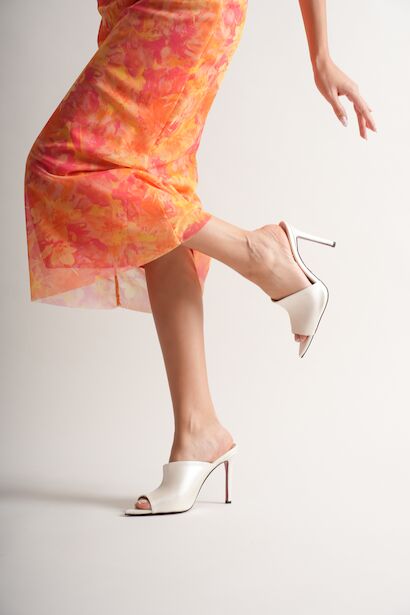 Kadın Tasarım İnce Topuklu Terlik Carolina  Sedef  6