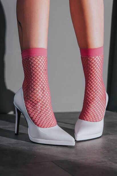 Kadın İnce Topuklu Platform Terlik Nicola  Beyaz Rugan 