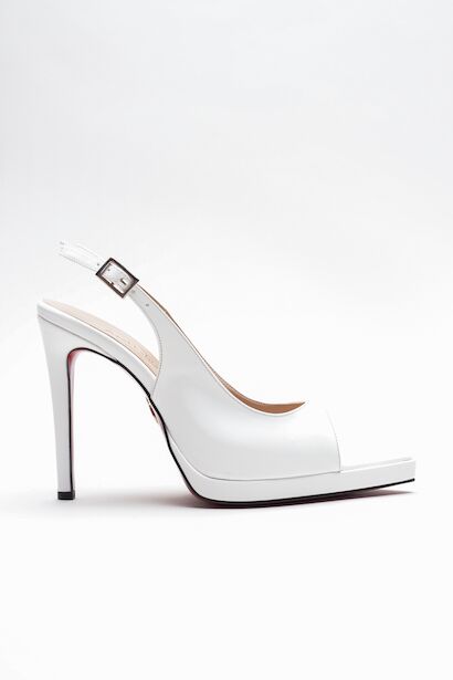 Kadın Arka Açık Sivri Burun İnce Topuklu Platform Ayakkabı Hari 