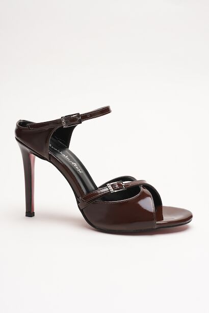 Kadın Çift Bantlı Tasarım Topuklu Ayakkabı Liona 