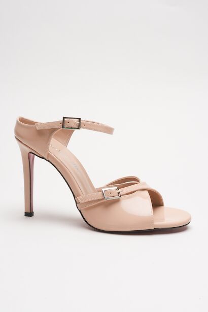 Kadın Çift Bantlı Tasarım Topuklu Ayakkabı Liona 