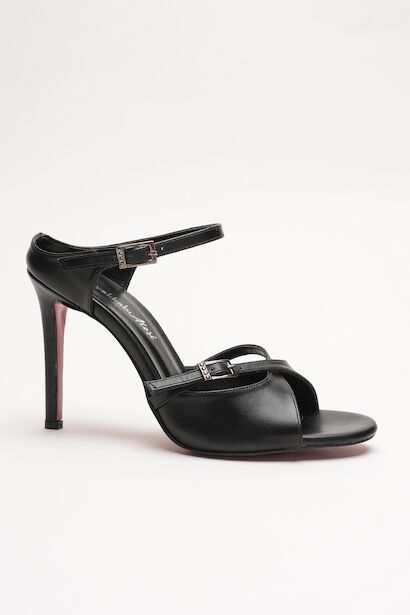 Kadın Çift Bantlı Tasarım Topuklu Ayakkabı Liona 