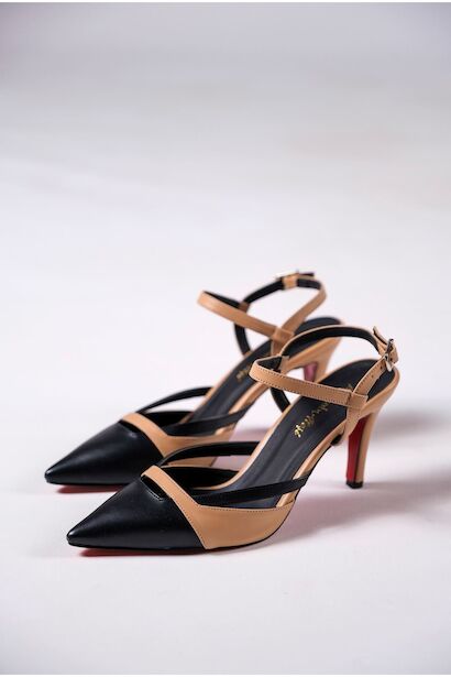 Kadın Kısa Topuk Günlük Ayakkabı Dixie  Siyah Nude