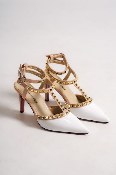 Kadın Troklu Özel Tasarım İnce Topuklu Ayakkabı Stiletto Sarah 