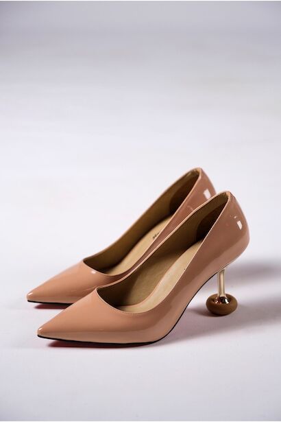 Kırmızı Rugan Kadın Özel Tasarım Topuklu Ayakkabı Stiletto Renate 