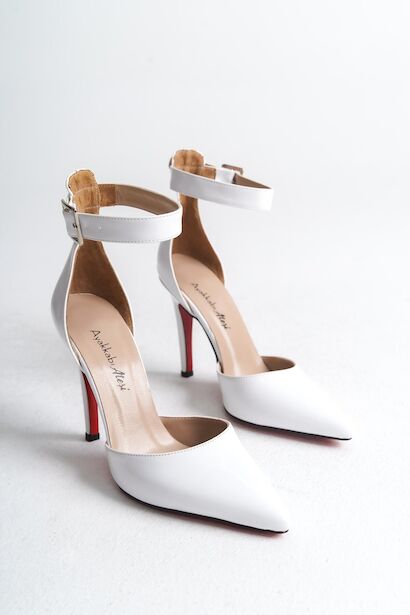 Kadın Sivri Burun İnce Topuklu Ayakkabı Sage 