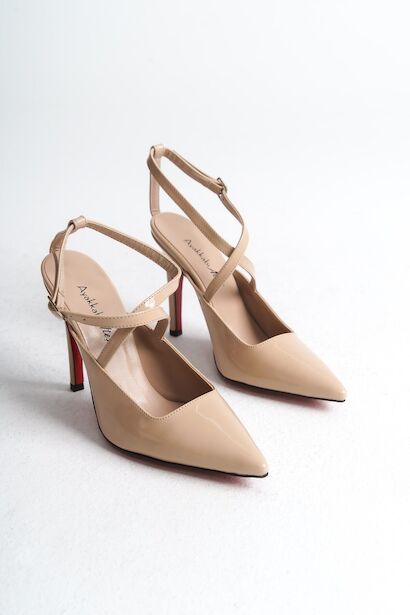 Kadın Arka Açık Tasarım İnce Topuklu Ayakkabı Rileyya 