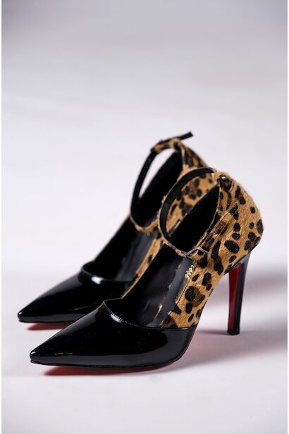 Kadın İnce Topuklu Baretli Ayakkabı Stiletto Calit 