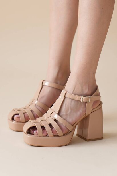 Kadın Gladyatör Kalın Topuklu Ayakkabı Hira 
