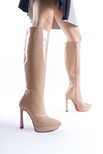 Kadın Tasarım Platform Yüksek Topuklu Çizme Carcie 