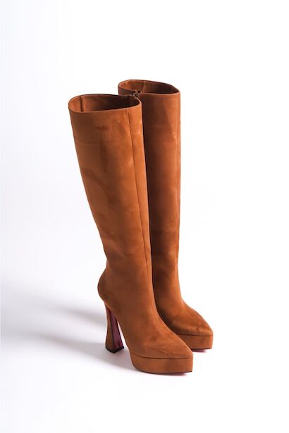 Kadın Sivri Burun Platform Çizme Violet 