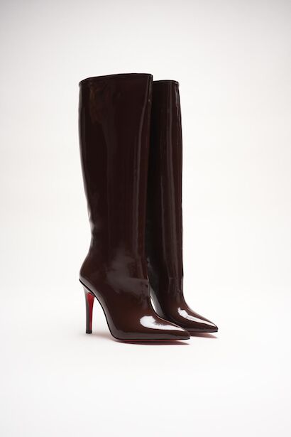 Kadın Sivri Burun Fermuarsız İnce Topuklu Diz Altı Çizme Monias 