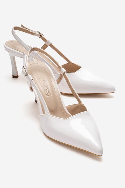 Kadın Sivri Burun Arkası Açık Kısa Topuklu Ayakkabı Cone 