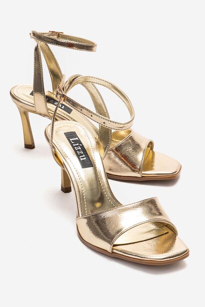 Kadın Burun Açık Bilekten Baretli Topuklu Ayakkabı Paris 