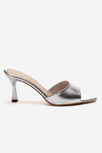Kadın Sivri Burun Açık Topuklu Terlik Leni 